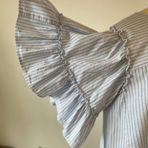 GAP Blue and White Striped Blouse - Picture 6 of 11